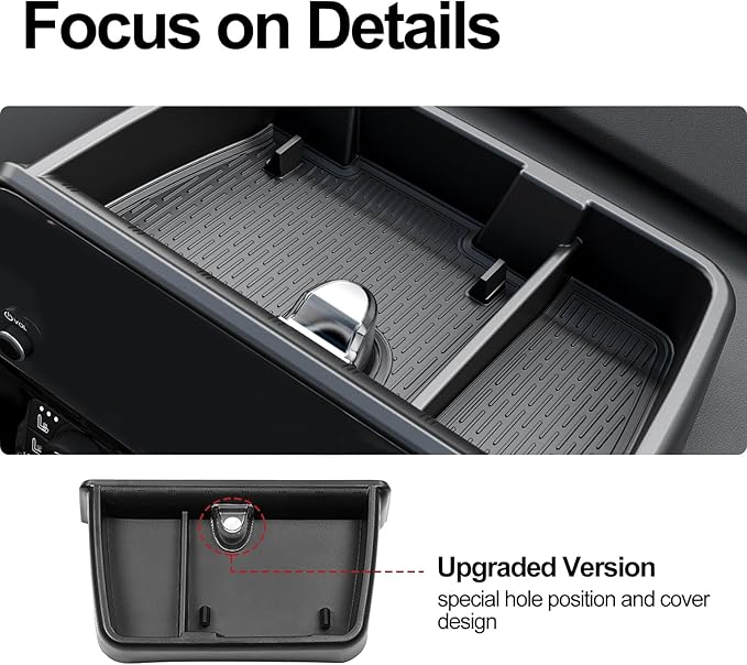 for 2026 2025 2024 Grand Highlander Accessories Center Console Behind Screen Dashboard Organizer Tray, Storage box with Anti-Slip Black Pad for Toyota Grand Highlander Accessories