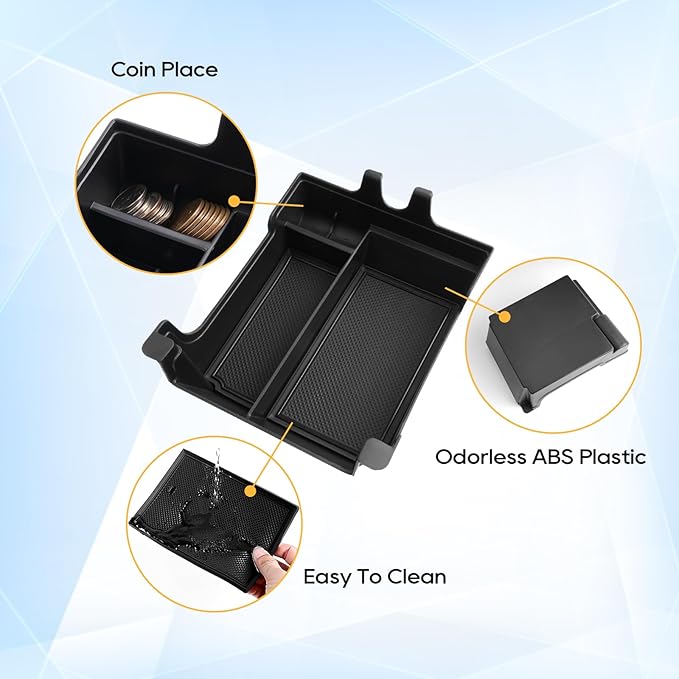 for 2025 Ford Edge Center Console Organizer Tray for 2021-2025 SE/SEL/ST-Line/Titanium/ST Middle Console Storage Insert Tray Arm Rest Organizer for 2025 Ford Edge Accessories Black