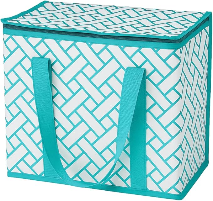 DURASACK Large Insulated Food Delivery Bag – 16"x9"x13" Reusable Thermal Tote for Hot & Cold Transport – Lightweight Grocery, Lunch, and Takeout Carrier – Water-Resistant, Foldable