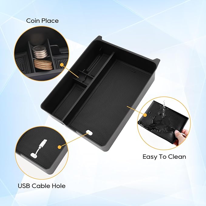 LFOTPP Center Console Organizer Compatible with 2023-2026 Honda Pilot/2024 2025 Ridgeline/2024-2026 Passport ABS Material Armrest Console Organizer 2026 Honda Trailsport Accessories