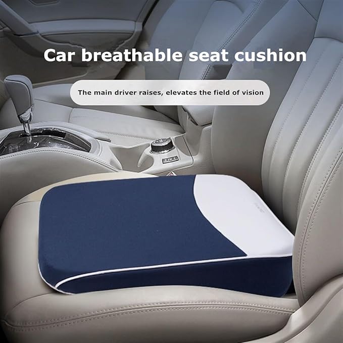 Memory Foam Car Seat Cushion for Driving, Driver Seat Cushion for Tailbone Pain Relief, Car Lumbar Support Booster Seat for Short Drivers, Car Seat Pad(Pink)