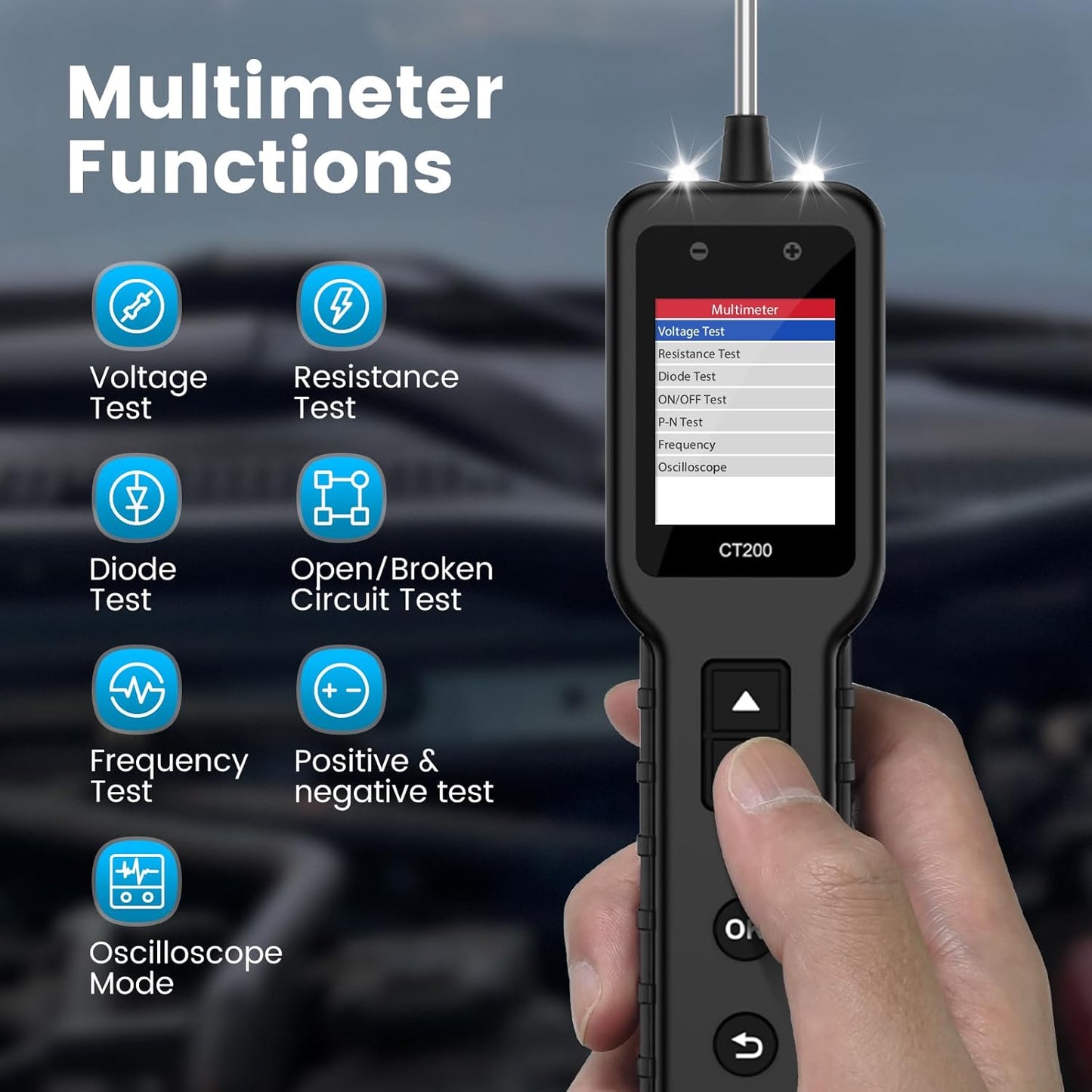 Automotive Circuit Tester, Power Circuit Probe Tool, 12-24V Electrical Short Open Breaker Circuit Finder, CT200 Auto Electrical Circuit Tester, Car Fuse Tester, Automotive Tool