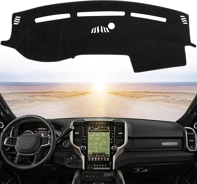 Dashboard Dash Cover Mat Carpet Compatible with 2019-2023 Ram 1500/2500/3500