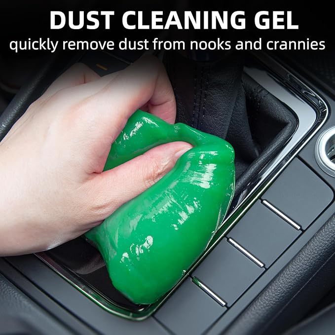 Car Cleaning Gel, Keyboard Cleaner Cleaning Putty for Car Interior Car Slime Cleaner Dust Cleaning Gel Car Putty for Cleaning Car Gel Cleaner Green NT.WT.: 5.6 oz (160 g)