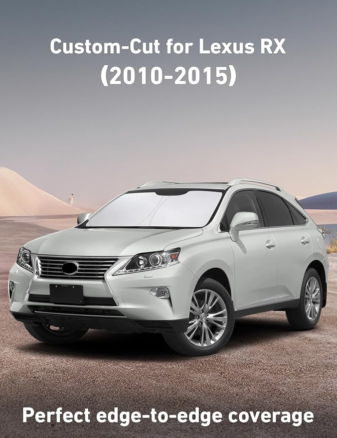EcoNour Windshield Sunshade Compatible for Lexus RX 350/350h 300 450/450h 2010-2013 2014 2015, Sun Visor for Front Windshield & Window Sun Shade Cover, UV Heat Blocker & Protector, Car Accessories