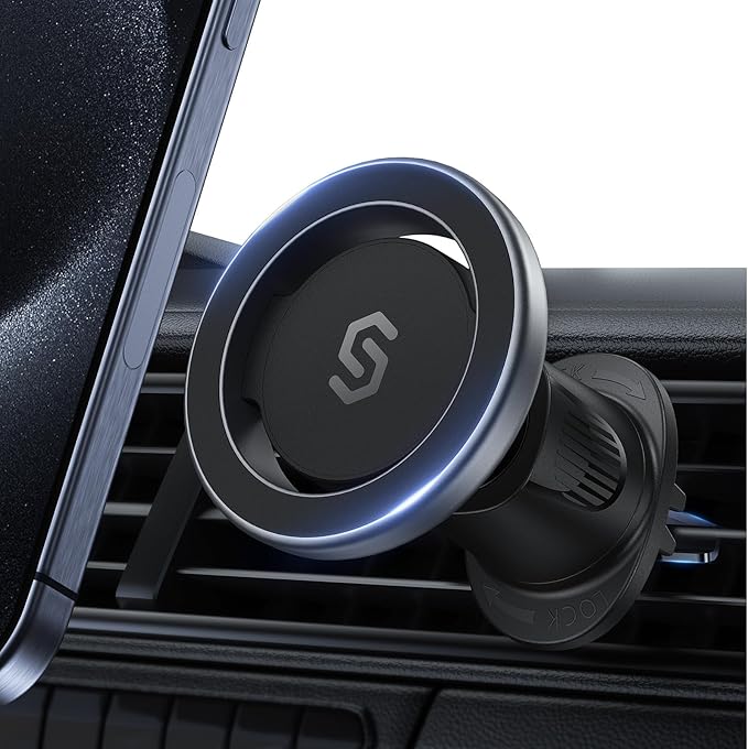 SYNCWIRE Mobile Phone Holder Car for MagSafe Car Holder Universal Magnetic Mobile Phone Holder Car Ventilation Car Mobile Phone Holder for iPhone 17 16 15 14 13 12 Pro Max Magsafe Case Smartphone