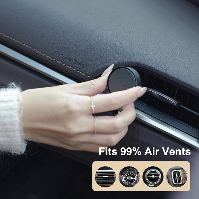 Car Air Freshener DEAMUN Aroma 360 Metal Premium Diffuser Vent Clips,Design Perfume Fragrance Long Lasting Fresh Scent,Decoration Accessories Gifts For Women Men with 4 Refills