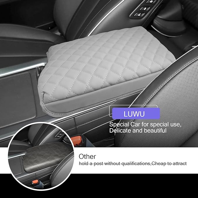 LUWU 2025 Palisade Center Console Cover Compatible with 2020-2024 2025 Palisade Accessories Armrest Cover Center Console Pad Armrest Console Cover (Thick Off-White)