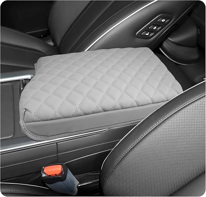 LUWU 2025 Palisade Center Console Cover Compatible with 2020-2024 2025 Palisade Accessories Armrest Cover Center Console Pad Armrest Console Cover (Thick Off-White)