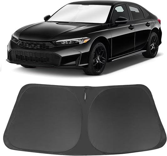 Windshield Sun Shade Custom Fit for 2022 2023 2024 2025 2026 Honda Civic 11th Gen Accessories Foldable Sunshade Sun Blocker Protect Car from Sun Rays & Heat Damage Keep Car Cooler