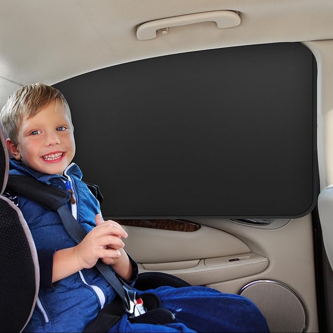 Car Curtains for Side Window - 4 Pcs Thicken Privacy Sun Shades Magnetic 100% Block Light Car Window Covers with Cooler Feeling (Thickset, 4pcs)