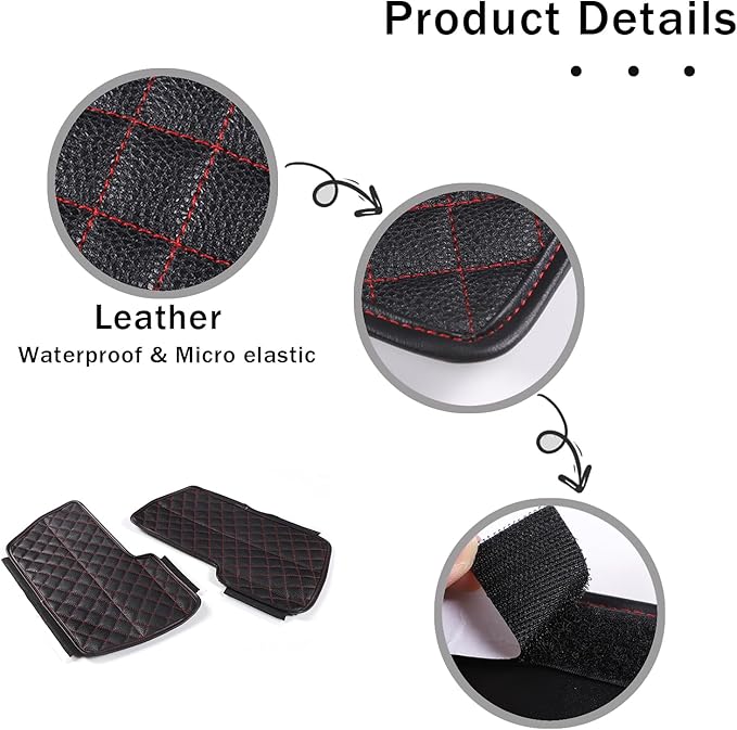 2PCS Center Console Armrest Cover for Toyot@ Tundra 2022-2025 /Sequoia 2023-2025 Accessories, Leather Front Seat Armrest Box Cushion Protector Waterproof Anti-Scratch (Left-Hand Drive)