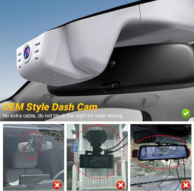 4K Dash Cam fit for Honda CR-V 2023 2024 2025 2026 Sport Touring EX EX-L Hybrid (Gen6), UHD 2016P, OEM Look, In-dash WiFi & APP, Loop Recording, G-Sensor, 24H Parking Monitor, 128GB Card-Grey