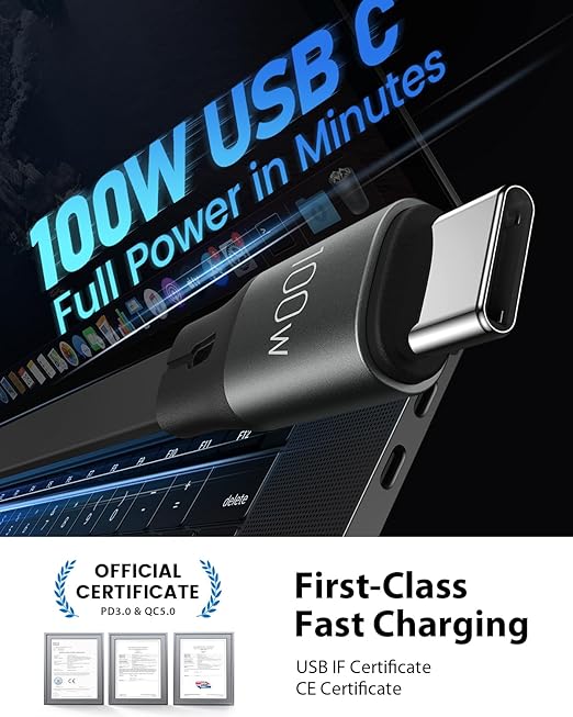 CAFELE 100W Multi Charging Cable, 6-in-1 Retractable USB C/A Cable, 5A Fast Charger Cord for Multiple Devices with Type C/L/Micro Ports for Phone 17 16 15 14 Pro Max, S24/S23, MBook, Pad (4.3ft)