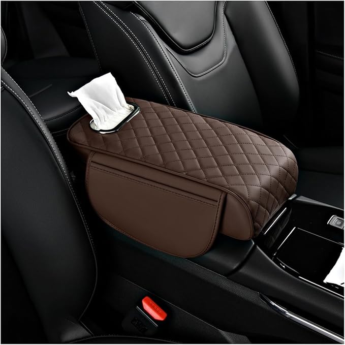 Center Console Cover for KIA Seltos 2019 2020 2021 2022 2023 2024 2025, Leather Arm Rest Armrest Cover for Car, Center Console Armrest Cover Armrest Storage Box, Interior Accessories