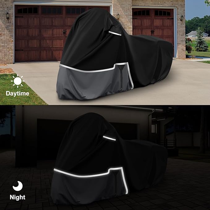 Waterproof Motorcycle Cover Replace for Indian Chieftain/Challenger, 420D Oxford Cloth Customized Motorcycle Cover for Snow Rain Dust Protection (Chieftain)
