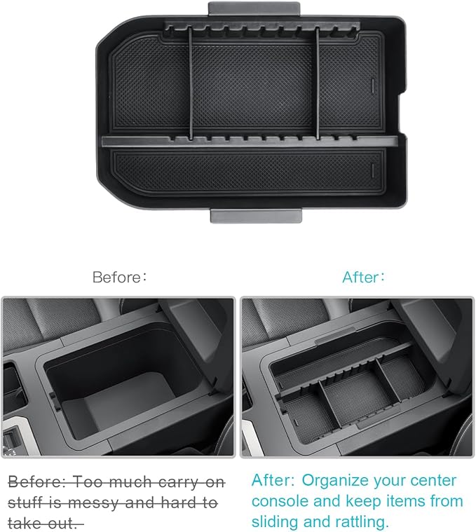 CDEFG 2024 2025 Land Cruiser Center Console Organizer Compatible with 2024 2025 Toyota Land Cruiser 250 Prado J250 LC250 Accessories Middle Console Armrest Storage Box(Not Fit Armrest with Cool Box)