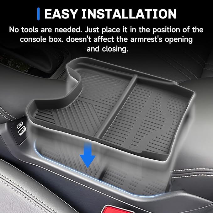 SXCY for 2026 Honda HRV Center Console Organizer for 2024 2025 2026 Honda HRV Accessories TPE Under Console Tray for 2024 2025 2026 HRV HR-V Under Console Storage Organizer
