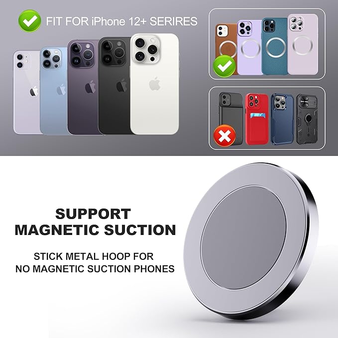Surfcabin CNC Vent Phone Holder, Magnetic Car Air Vent Phone Holder Cradles Mount Compatible with F150 2015-2020 & Super Duty F250 F350 F450 2017-2021 Universal Bracket Stand for iPhone & Android