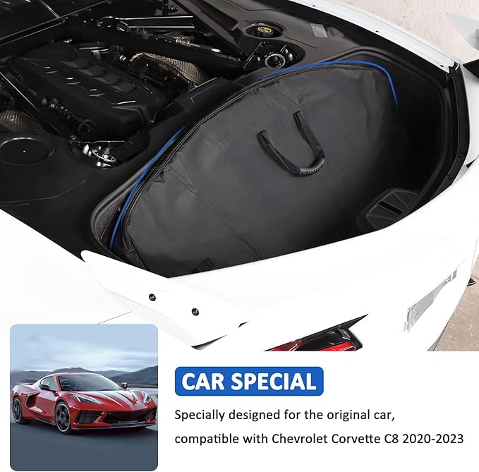 Daeiclru Removable Roof Panel Storage Bag Compatible with Chevrolet Corvette C8 2020 2021 2022 2023, Hard Top Storage Bag with Handle, Car Storage Accessories