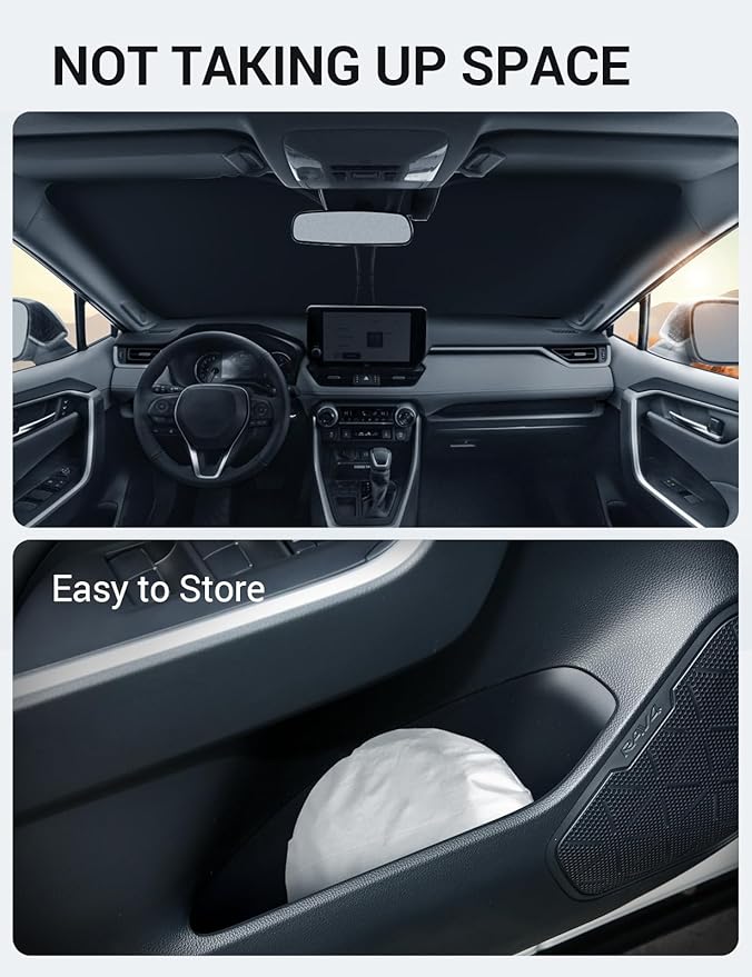 Proadsy 2026 Upgrade Windshield Sun Shade Custom Fit Kia Seltos 2021-2025 2026 Foldable Front Sunshade Protector Sun Visor Blocks UV Rays Keep Car Cooler Accessories