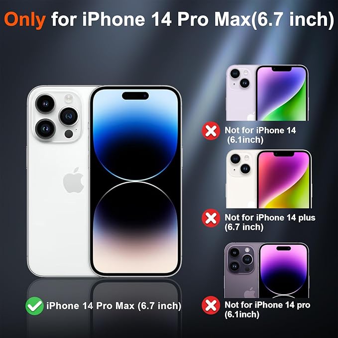 SUPFINE Magnetic for iPhone 14 Pro Max Case (Compatible with MagSafe) (Military Grade Drop Protection) Slim Translucent Shockproof with Anti-Fingerprint Phone Case,Brown