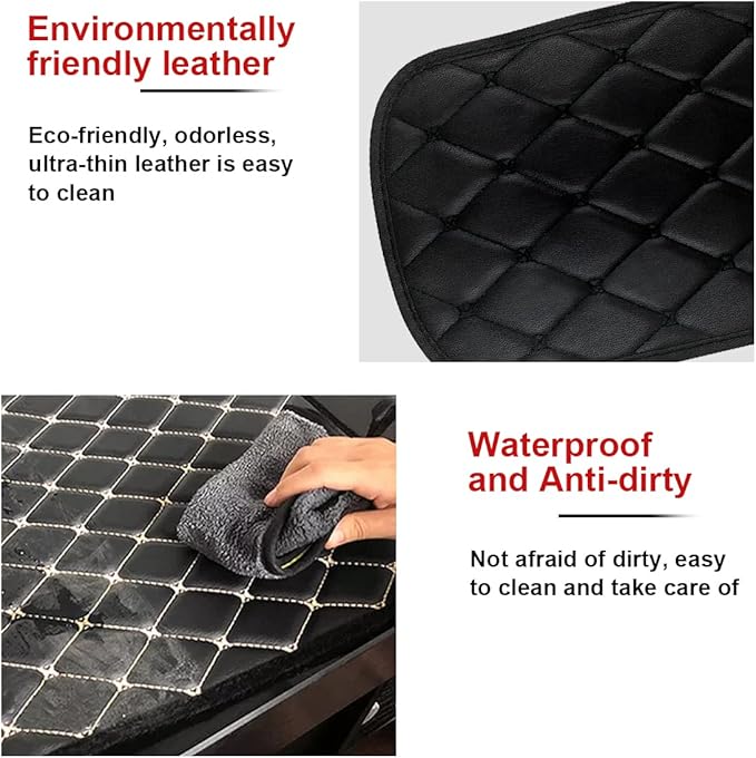 Auto Center Console Cushion Pad, Universal Waterproof Armrest Box Protection Pad/Cover Fit for Cars, Vehicles, SUVs, Comfort, Car Interior Accessories for Men Women (Black)