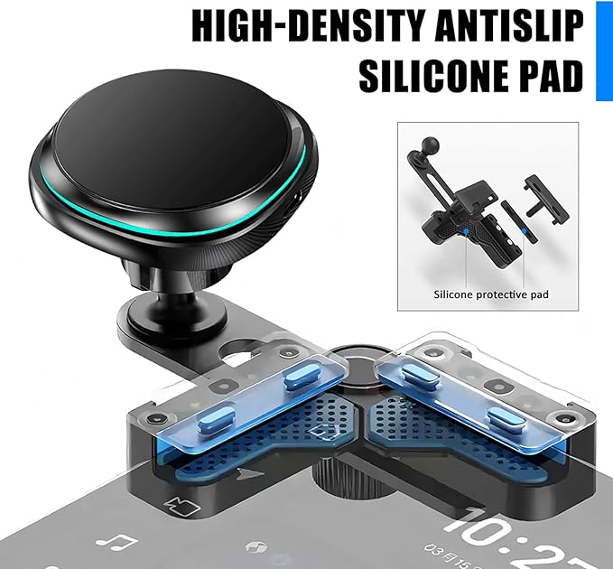 CLOUDMALL for Tesla Model 3 Model Y 15W Wireless Charging with Cooling Fan Tesla Model 3/Y Touchscreen Adjustable Magnetic Charging Phone Holder Mount for iPhone 12-15 Series