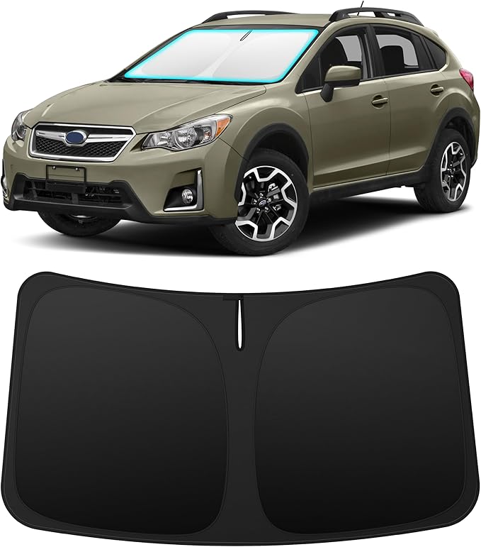 INSAUTO Custom Fit Windshield Sun Shade Accessories for Subaru Crosstrek 2013-2017, Foldable Front Window Sunshade, UV & Heat Reflector, Keeps Interior Cool, Includes Storage Bag