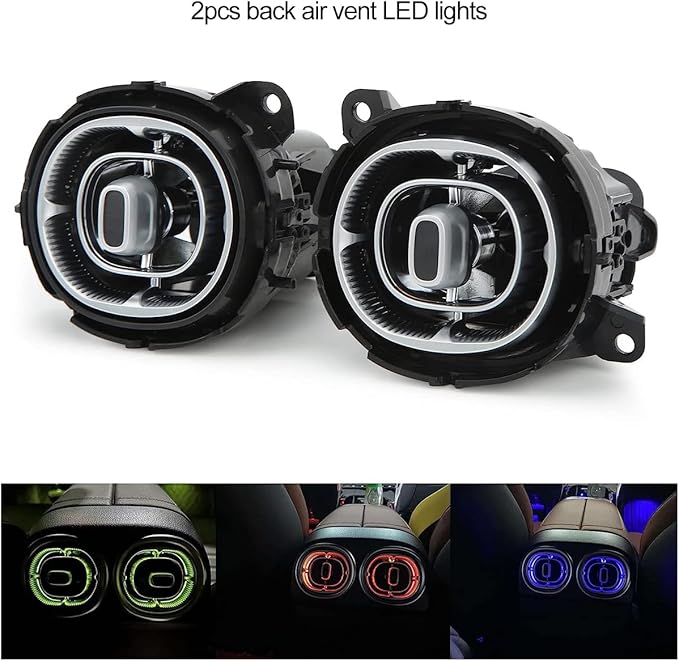 7pcs Turbine Air Vent LED Ambient Light Kit 64 Colors Replacement for Benz GLC Class X254 2023-2024year
