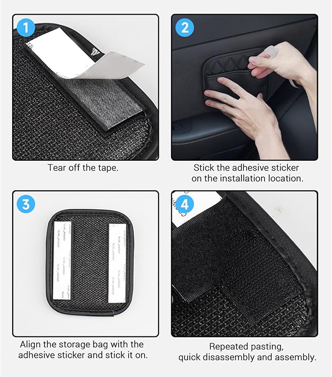 Car Leather Storage Bag Pocket Pouches for Easy Organization in Vehicle Interior Family Professional Use