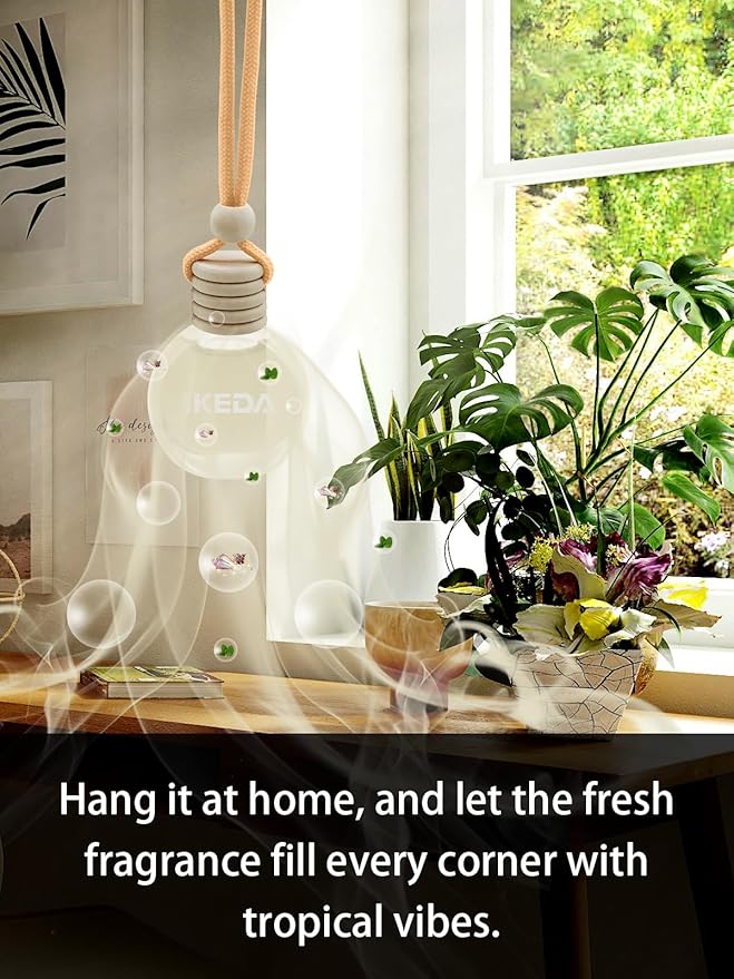 Ikeda Car Air Freshener: Hanging Car Smell Air Freshener | 10ml Hanging Car Perfume | Long Lasting Fragrance | Strong Scents Diffuser for Auto Home (Memory)