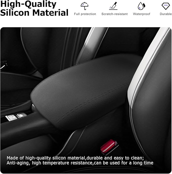 LUWU 2026 HR V Center Console Cover Hidden Storage Box Compatible with 2024 2025 2026 Honda HR-V Accessories Silicon Material 2026 HRV Armrest Cover Center Console Hidden Organizer Box (2 in 1 Design)