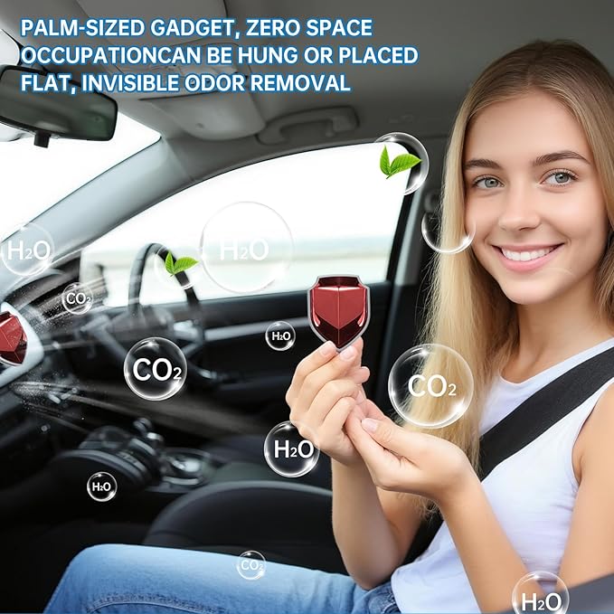Car air purifier, Odor Eliminator, Car Smell Remover for Smoke & Pet Odor,Eco-Friendly,No Power Needed,Long-Lasting 5 years,2-Pack