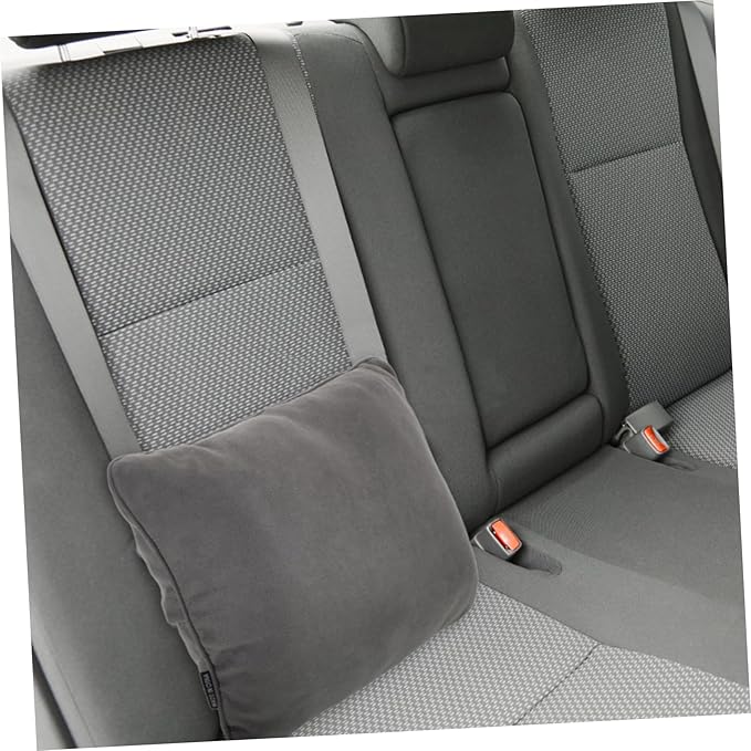 Car Seat Cushion Lumbar Support Pillow Ergonomic Back Support for Pain Relief Soft PP Cotton Cushion for Car and Office Chairs Grey