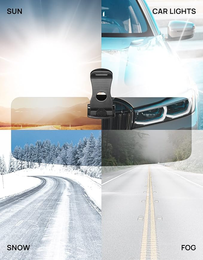 JOYTUTUS Sun Visor for SUV, 2 Pack Polarized Sun Visor Extender for Truck, Universal UV400 Car Visor Extension Anti-Glare Easy to Install, Protect from Glare/UV Ray/Stray Light