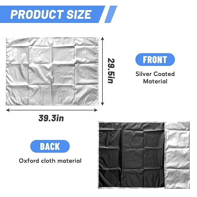 U0U 2PCS Car Seat Sun Shade Cover,Baby Car Seat Heat Protector to Keep Toddler Seat at a Cool Temperature,Reflective Car Seat Covers Shield from Heat and UV Sunlight