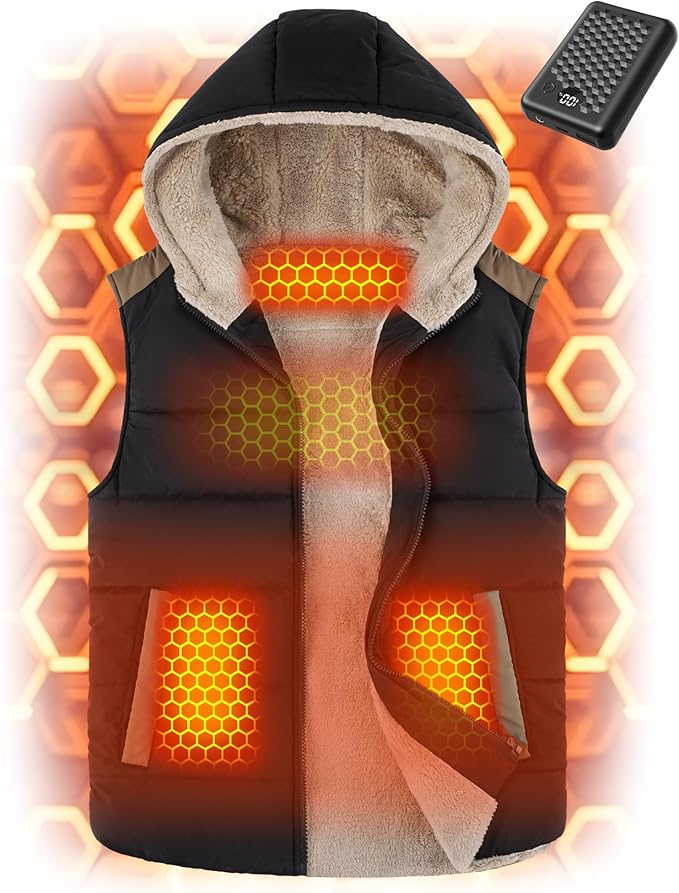 MNZZ Graphene Heated Vest for Women 7.4V Fast Charge Large Capacity Battery