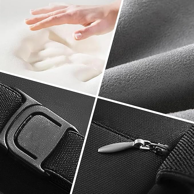 Car Headrest & Lumbar Support Cushion for Kia Sportage NQ5 2023, Ergonomic Memory Foam Seat Headrest Neck Rest Cushion Travel Kit Removable for Neck Back Pain Relief,Black
