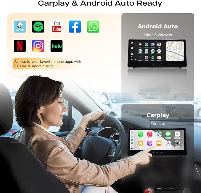 8+256GB Car Radio for Toyota Corolla 2019-2022, 12.3" 1920×720P QLED Touchscreen, Android 13, Wireless CarPlay/Android Auto, 8-Core, Bluetooth 5.0, 5G WiFi/4G LTE