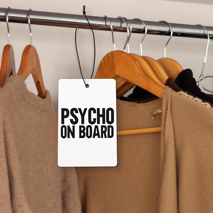 Funny Car Air Freshener 4 Pcs, Humorous Driver Driving Sign Hanging Air Freshener for Cars Closet Drawer Books, Funny Sarcastic Gifts Car Accessories for Women Men