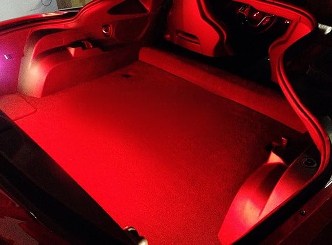 iJDMTOY 18-SMD-5050 LED Strip Light Compatible with Car Trunk Cargo Area or Interior Illumination, Brilliant Red