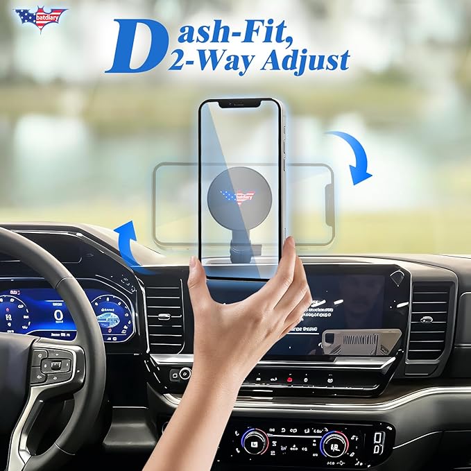2024-2025 Silverado 1500 Magnetic Phone Mount – Compatible with 2022-2025 Chevy Silverado & GMC Sierra, No-Drill Metal Cell Phone Holder for Dash Platform Car Accessories