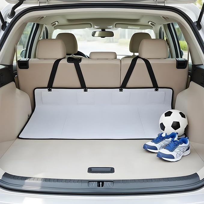 Car Sleeping, Non-Slip Foldable Mat, Waterproof Backseat Extender Advantage, Fabric Travel Kit, Vehicle Accessory with Easy Setup, Outdoor Camping Solution for Picnic Fishing Beach