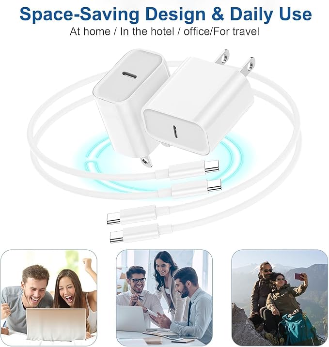 iPad Fast Charger,2Pack iPad Pro Charger 10FT Long USBC to C Cable Cord 20W USB C Charger i-Pad Charging Block for iPad 10,i-Pad Mini 6/7,iPad Air/iPad Pro 13/12.9/11inch 2020/2021/2022/2024