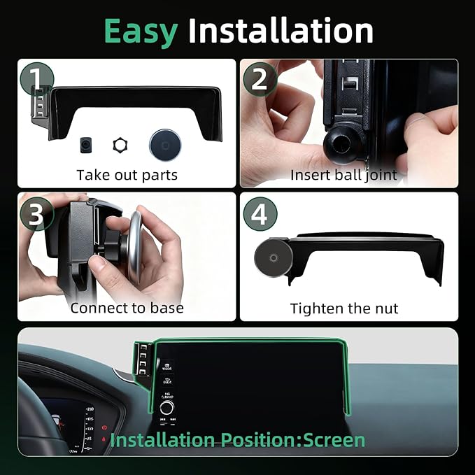 Phone Mount for Honda Civic (11th Gen,2022-2025 2026) & Acura Integra (7"/9" Screen),15W Wireless Car Charger, Magnetic Phone Holder, 360° Rotating,Hands Free,Storage Box,New Car Essentials,2023 2024