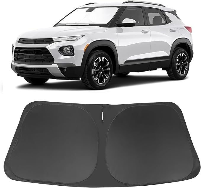 Windshield Sun Shade Custom Fit for 2021 2022 2023 2024 2025 2026 Chevrolet/Chevy Trailblazer Accessories Foldable Sunshade Sun Blocker Protect Car from Sun Rays & Heat Damage Keep Car Cooler