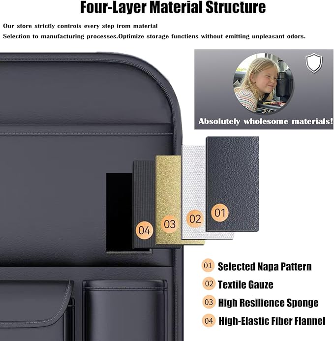 2 Pack - Back Seat Car Organizer, Car Organizerr, Back Seat Organizer, Seat Organizer, Car Organizer and Storage Box, Back of Seat Car Organizer, Seat Back Organizer.