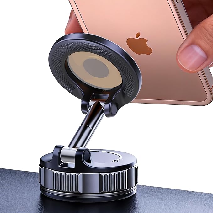 [2026 NEW] for MagSafe Car Phone Holder,Upgraded Magnetic Suction Cell Phone Mount for Dashboard Windshield Screen,Tesla Truck Van GPS Stand Cradle for iPhone 17 Pro Max 16 15 14 13 12 Samsung Android