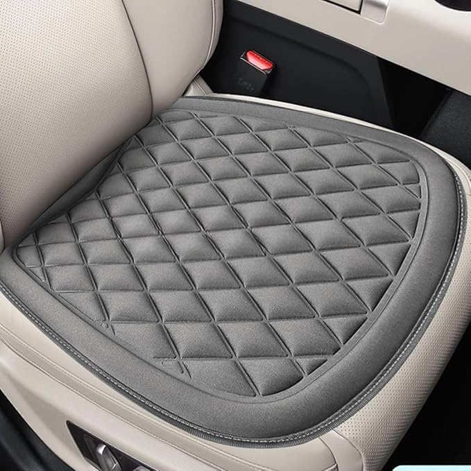 Car Seat Covers, Breathable Comfort Seat Protector Cover, Four Seasons Universal 3D Decompression Front Driver Seat Cover, Anti Slip Car Accessories for Most Vehicle Seats, Office Chairs (Grey)